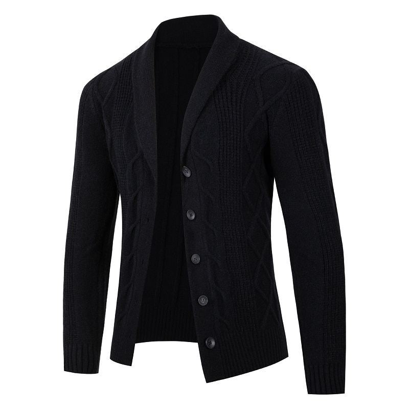 Herren Strickjacke Strukturierter Look Zopfmuster Modern