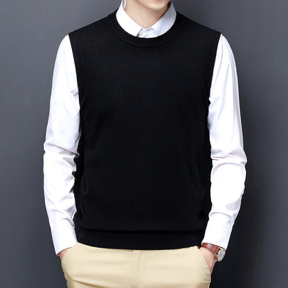 Herren Strickweste Elegante Grau Modern