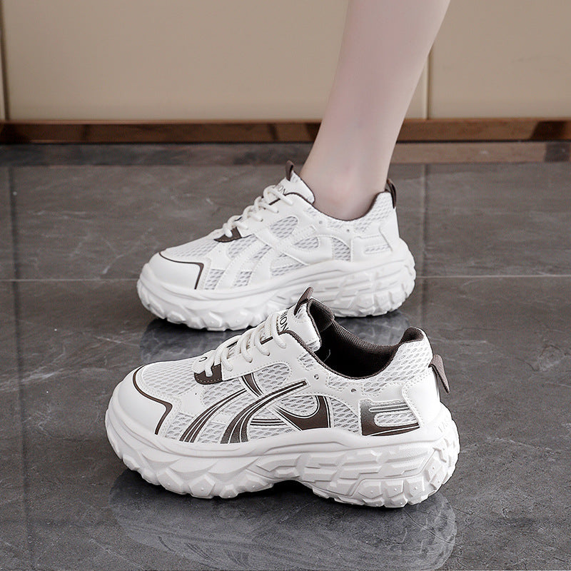 Damen Sneaker Sportlich Chunky Atmungsaktiv Leicht