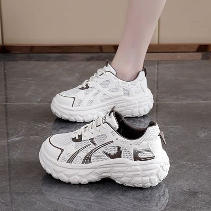 Damen Sneaker Sportlich Chunky Atmungsaktiv Leicht