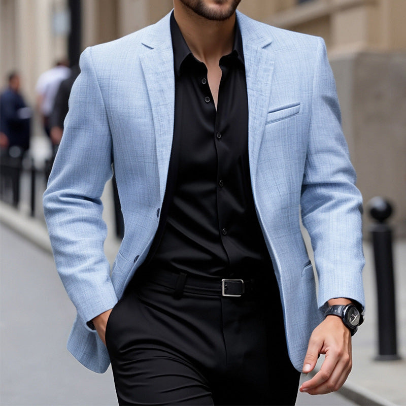 Herren Blazer Elegant Strukturiert Slim Fit