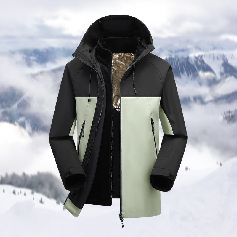 Herren Outdoor Jacke Winddicht Wasserabweisend Funktionstasche