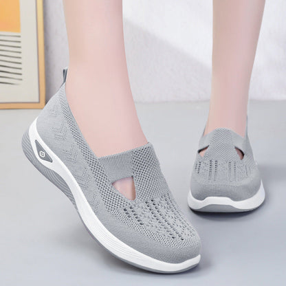 Damen Sneaker Bequem Luftdurchlässig Strickdesign
