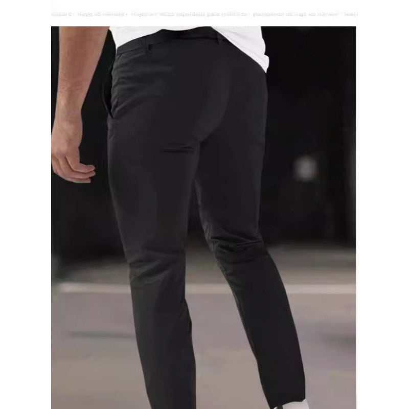 Herren Slim-Fit Hose Elegant Hochwertig Mit Taschen