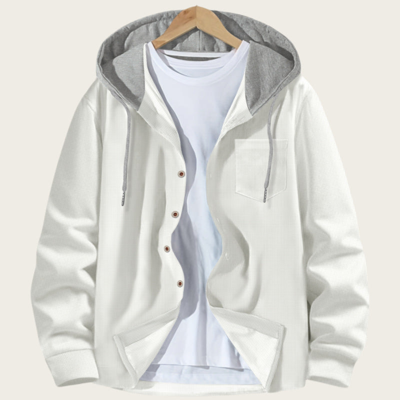 Herren Jacke Leicht Kapuze Taschen Outdoor