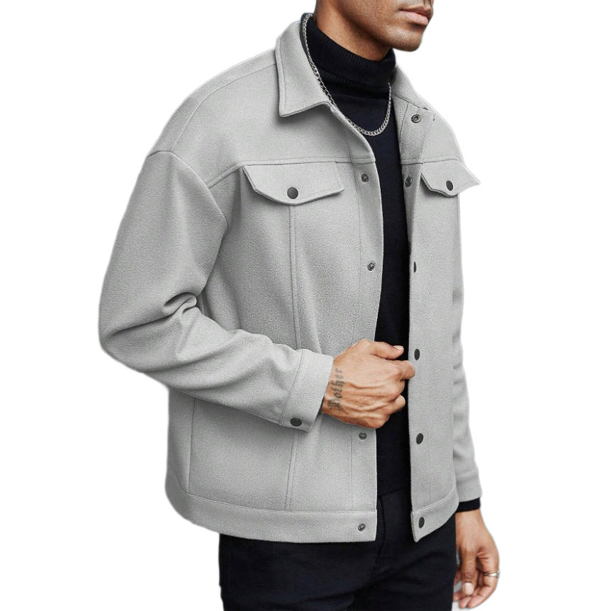 Herren Overshirt Jacke Lässig Modern Mit Details
