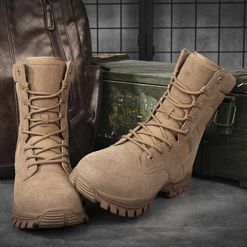 Herren Tactical Stiefel Fest Reißverschluss Griffige Sohle Outdoor