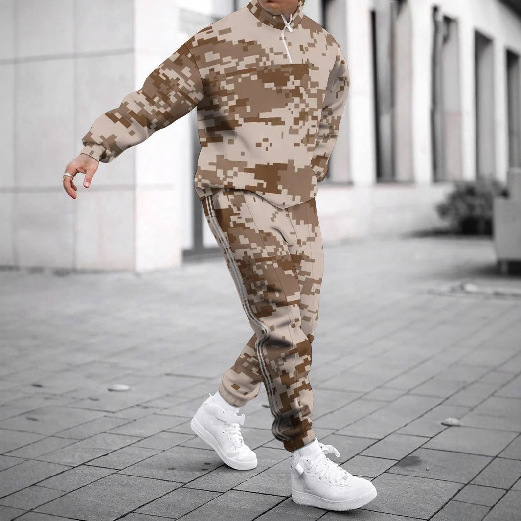 Herren Trainingsanzug Camouflage Modern Sportlich