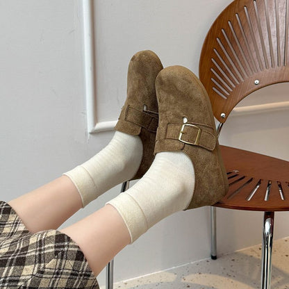 Damen Slipper Wildleder Komfort Schuhe Heidi Stil