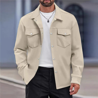 Herren Freizeitjacke Modern mit Vieltaschen und Knöpfen