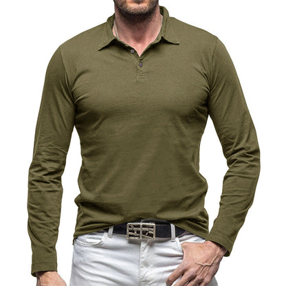 Herren Poloshirt Langarm Hochwertig Baumwolle BerlinStyle