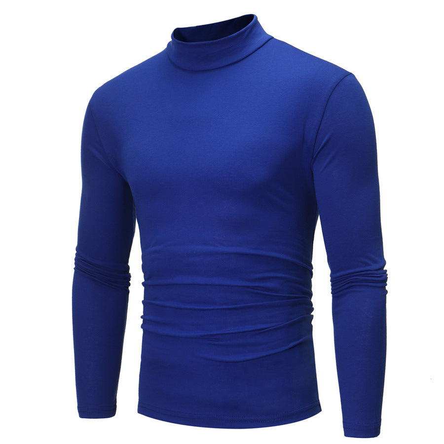Herren T-Shirt Rollkragen Weich Jersey Elegant