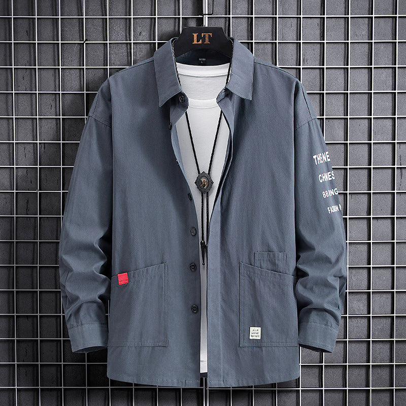 Herren Overshirtjacke Lässig Mit Taschen Modern
