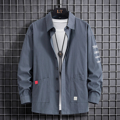 Herren Overshirtjacke Lässig Mit Taschen Modern