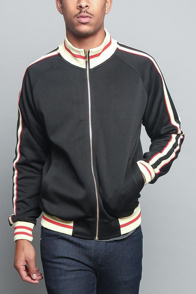 Herren Sweatjacke Sportlich Modern mit Kontrastfarben
