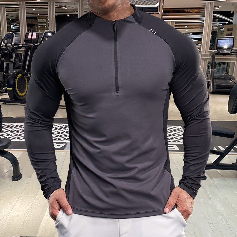 Herren Funktionsshirt Raglan Ärmel Half-Zip Sportlich