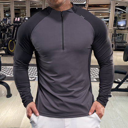 Herren Funktionsshirt Raglan Ärmel Half-Zip Sportlich