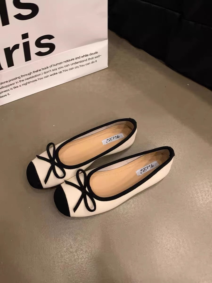 Damen Ballerinas Schimmernde Glanz Oberfläche Verspieltes Design
