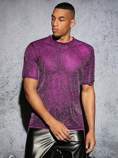 Männer T-Shirt Semi Rundhals Sexy Modern