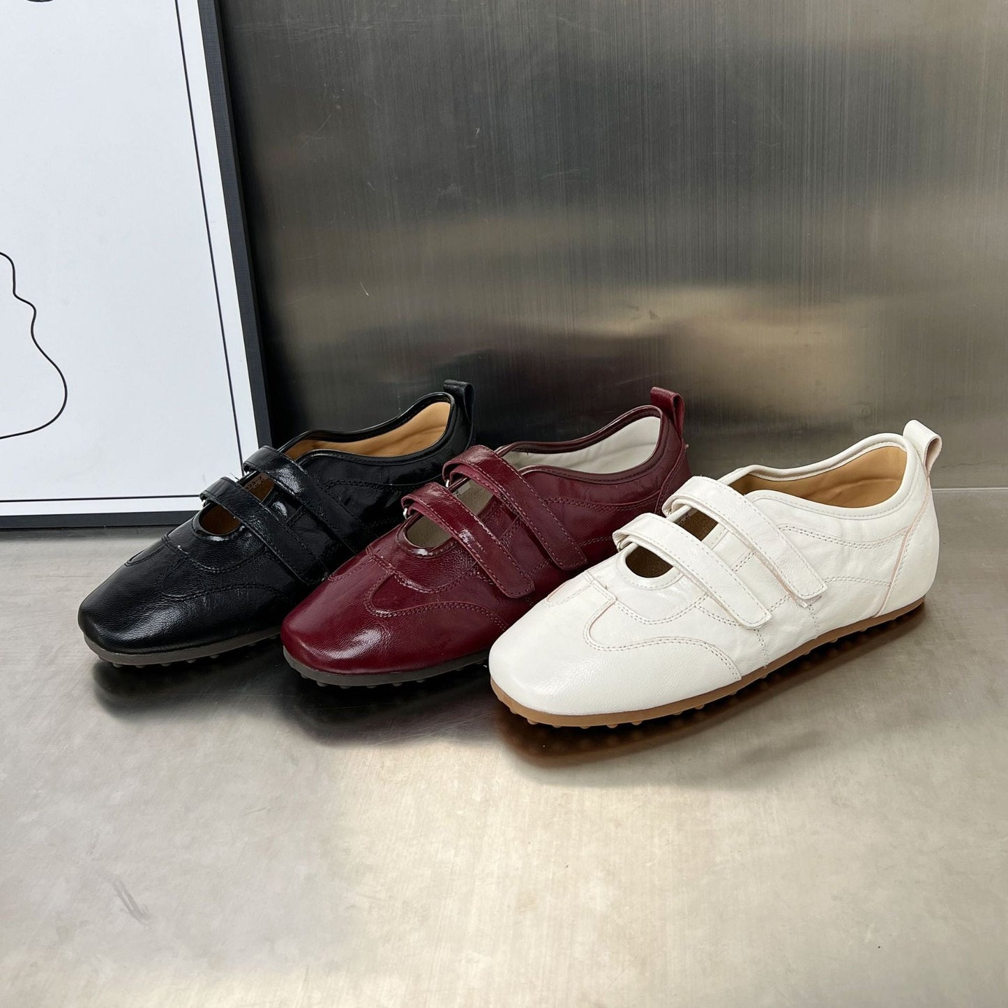 Damen Clogs Weich Bequem Verstellbar mit Klettverschluss