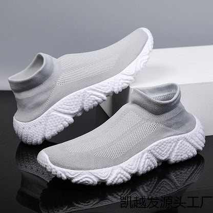 Damen Sneaker Sportlich Knit Slip-On mit rutschfester Sohle - BerlinGlamour