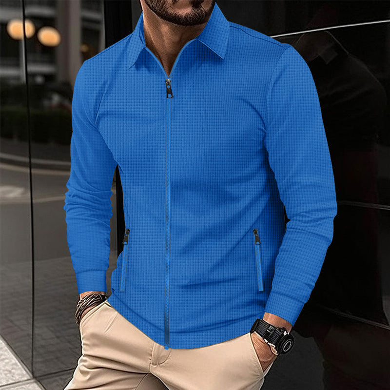 Herren Freizeitjacke Modern mit Reißverschluss und Struktur
