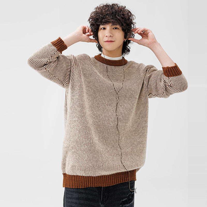 Grobstrickpullover Herren Großkaromodell Bequem - BerlinGlamour