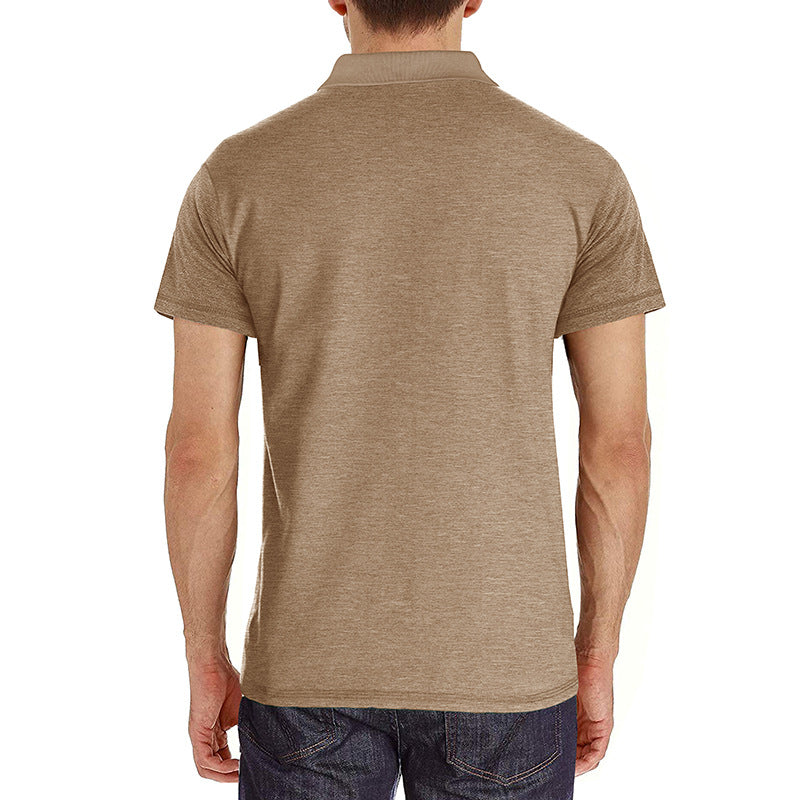 Herren Polo-Shirt Modern Kragen Brusttasche Slim Fit