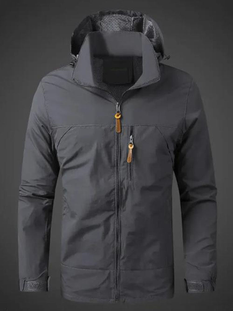 Herren Funktionsjacke Wetterfest mit Kapuze Outdoor