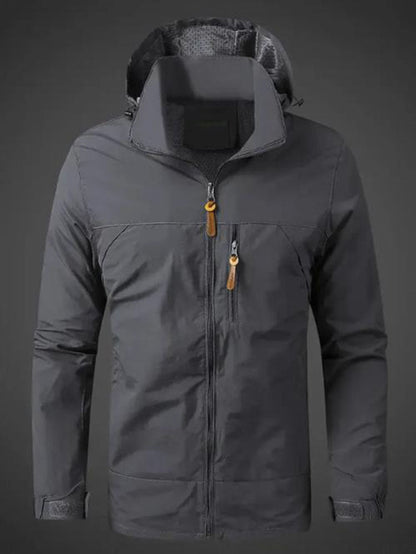 Herren Funktionsjacke Wetterfest mit Kapuze Outdoor