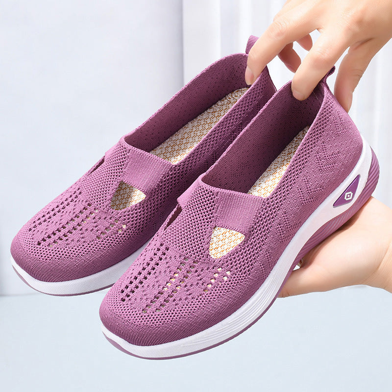 Damen Sneaker Bequem Luftdurchlässig Strickdesign - BerlinGlamour