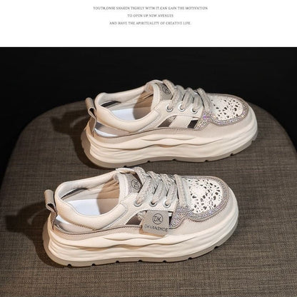 Damen Sneaker Chunky Bequem Atmosphären Mesh