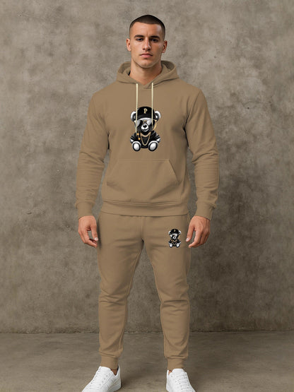 Herren Hoodie Set Streetwear Style Schwarz
