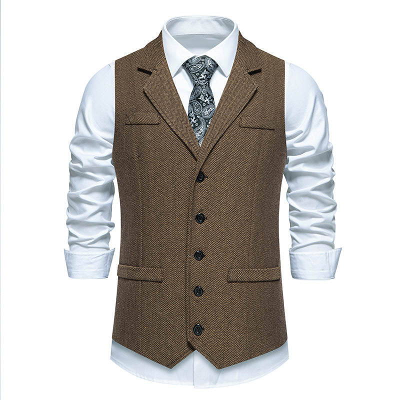 Herren Anzugweste Elegant Hochwertig Slim Fit
