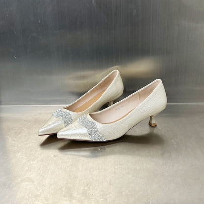 Damen Pumps Elegant mit Strasssteinen Glitzer