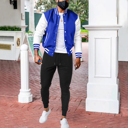Herren Sportjacke College Style Elastisch Modern