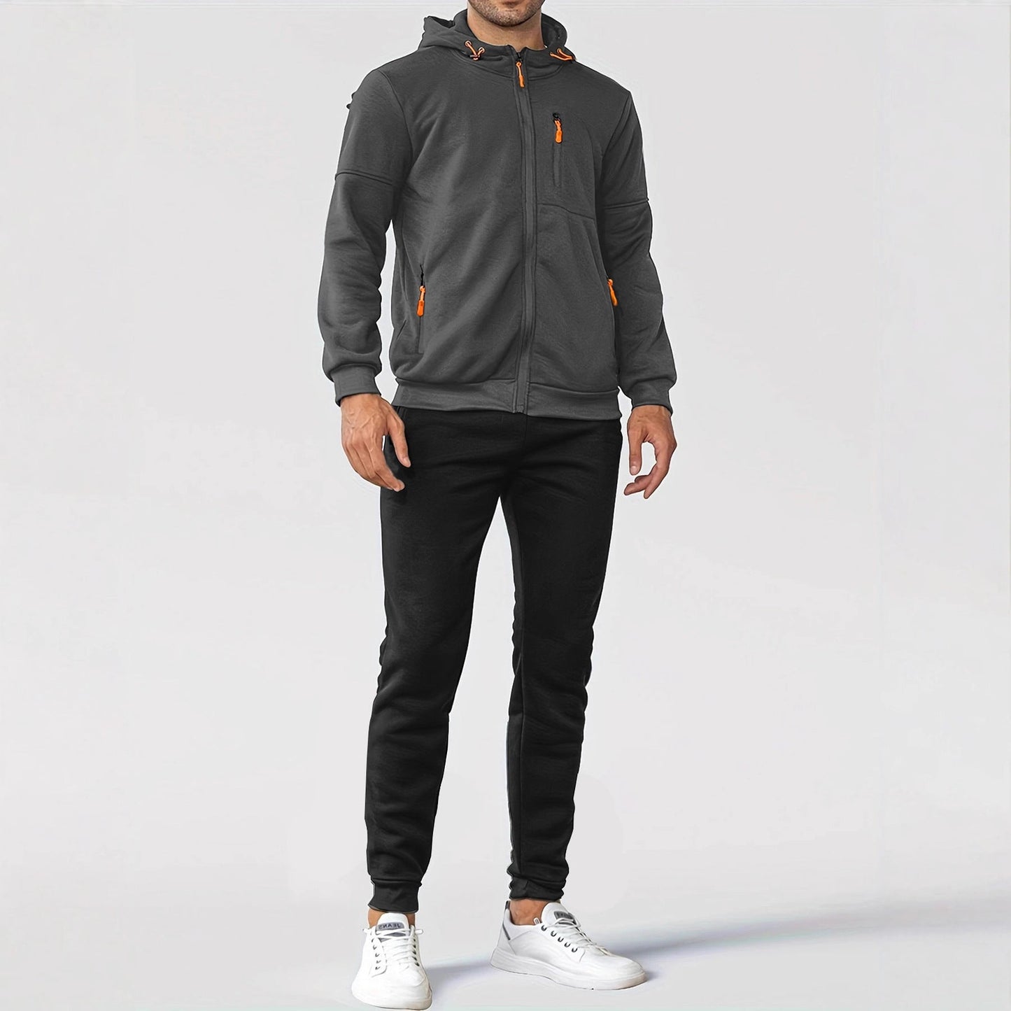 Herren Fleecejacke Sportlich Ergonomisch Mit Taschen