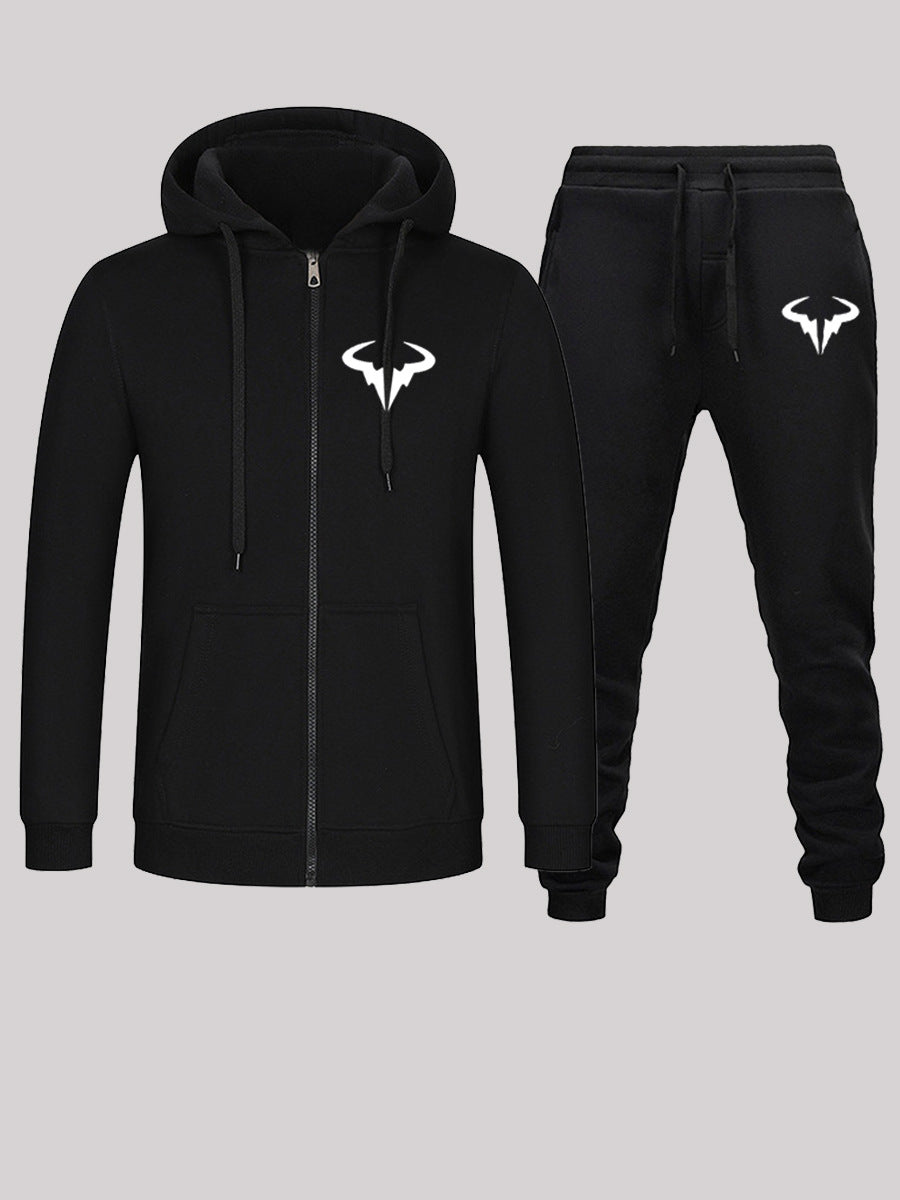 Herren Kapuzenpullover Sportlich mit Jogginghose Set