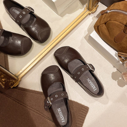 Damen Ballerinas Bequem Verstellbar Komfortabel