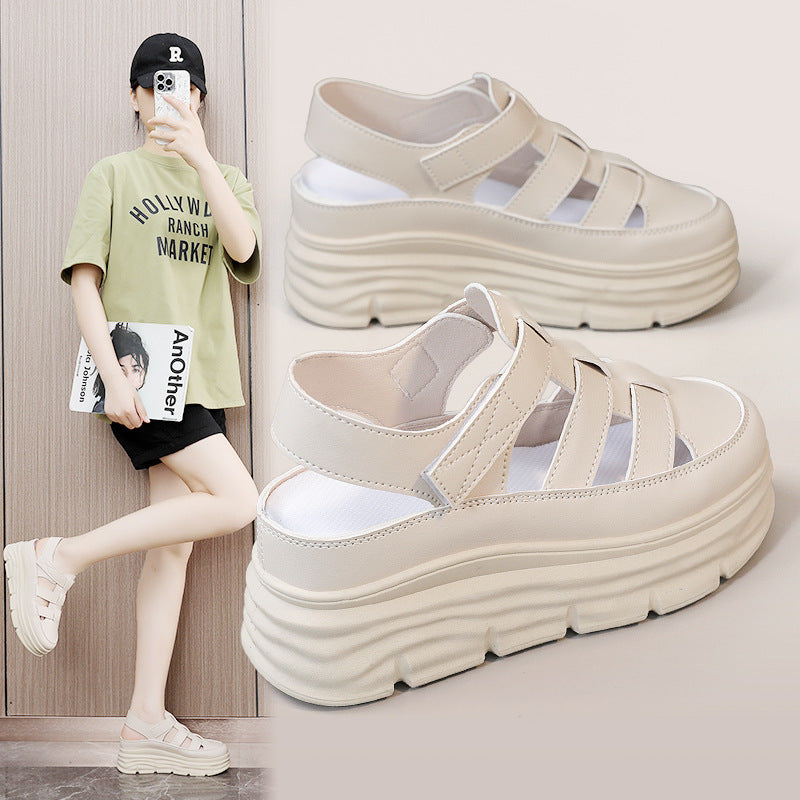 Damen Plattform-Sandalen Hoch mit verstellbaren Riemen rutschfest - BerlinGlamour