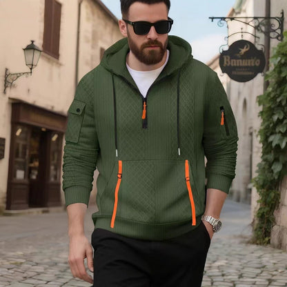 Herren Kapuzenpullover Modern mit Reißverschlusstaschen Trendy