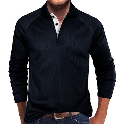 Herren Poloshirt Langarm Modern Berlin Stil