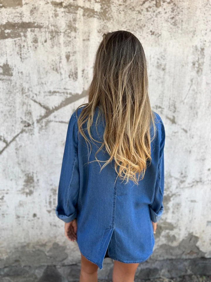 Denim Jacke Damen Reverskragen Kurz Modisch