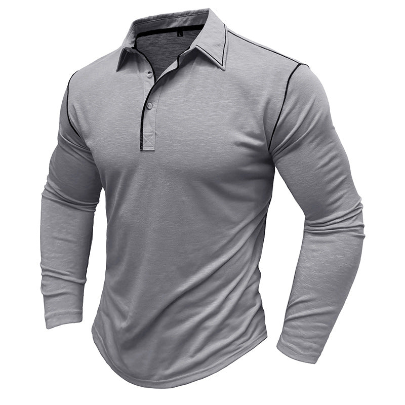 Herren Poloshirt Langarm Atmungsaktiv Modern