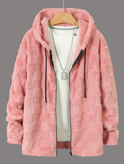 Herren Fleecejacke Warm Strukturiert Reißverschluss