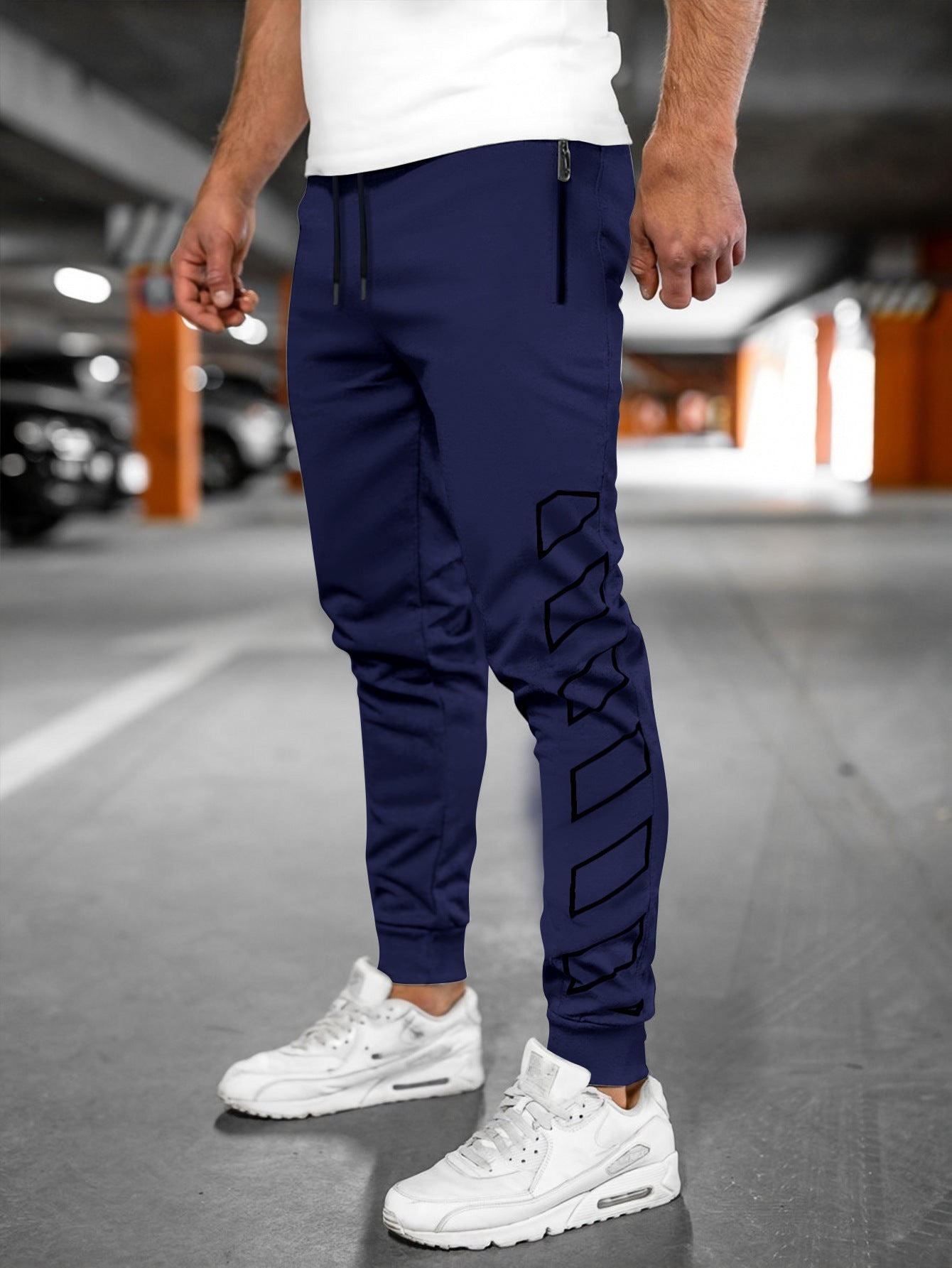 Herren Sporthose Funktionell Mit Reißverschlusstaschen Modern