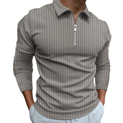 Herren Langarm-T-Shirt mit Reißverschluss Modern Elegant