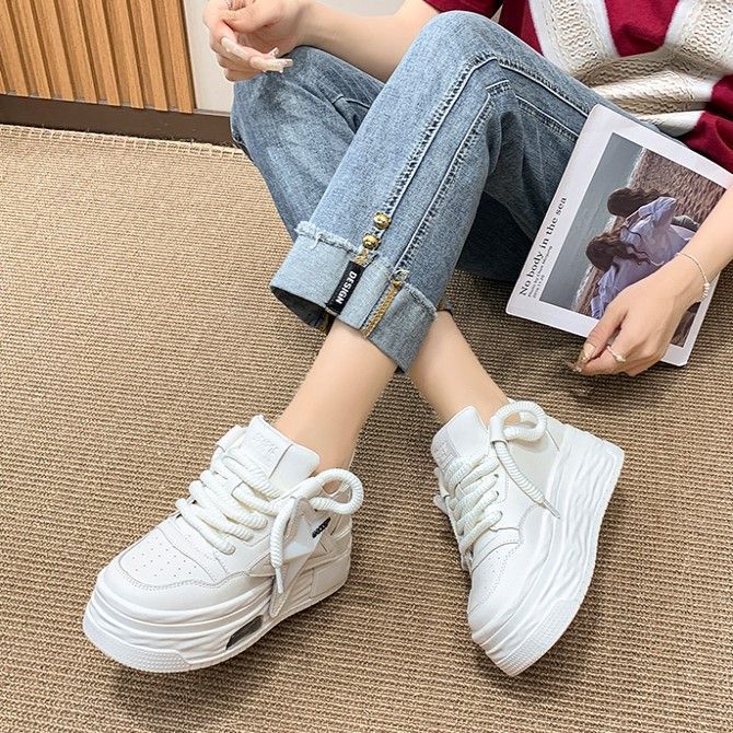 Damen Sneaker Chunky Stern-Design Trendschuhe