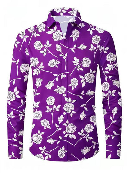 Herren Bluse Floral Modern Trendig