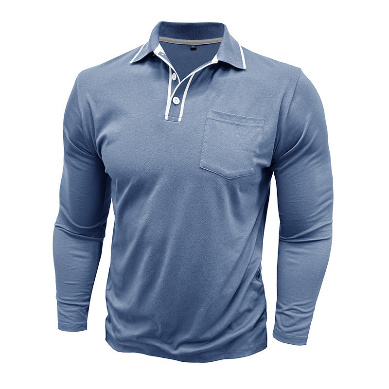 Herren Polo Hemd Klassisch Mit Brusttasche